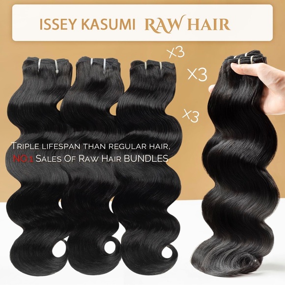 HUMAN HAIR Raw Body Wave Bundles, Triple Lifespan Than Regular Virgin Hair, 15A - Picture 4 of 15